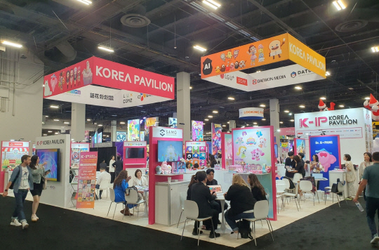지난 21~23일 미국 라스베이거스에서 개최된 '2024 라이선싱 엑스포' 한국공동관 전경. 한국콘텐츠진흥원 제공